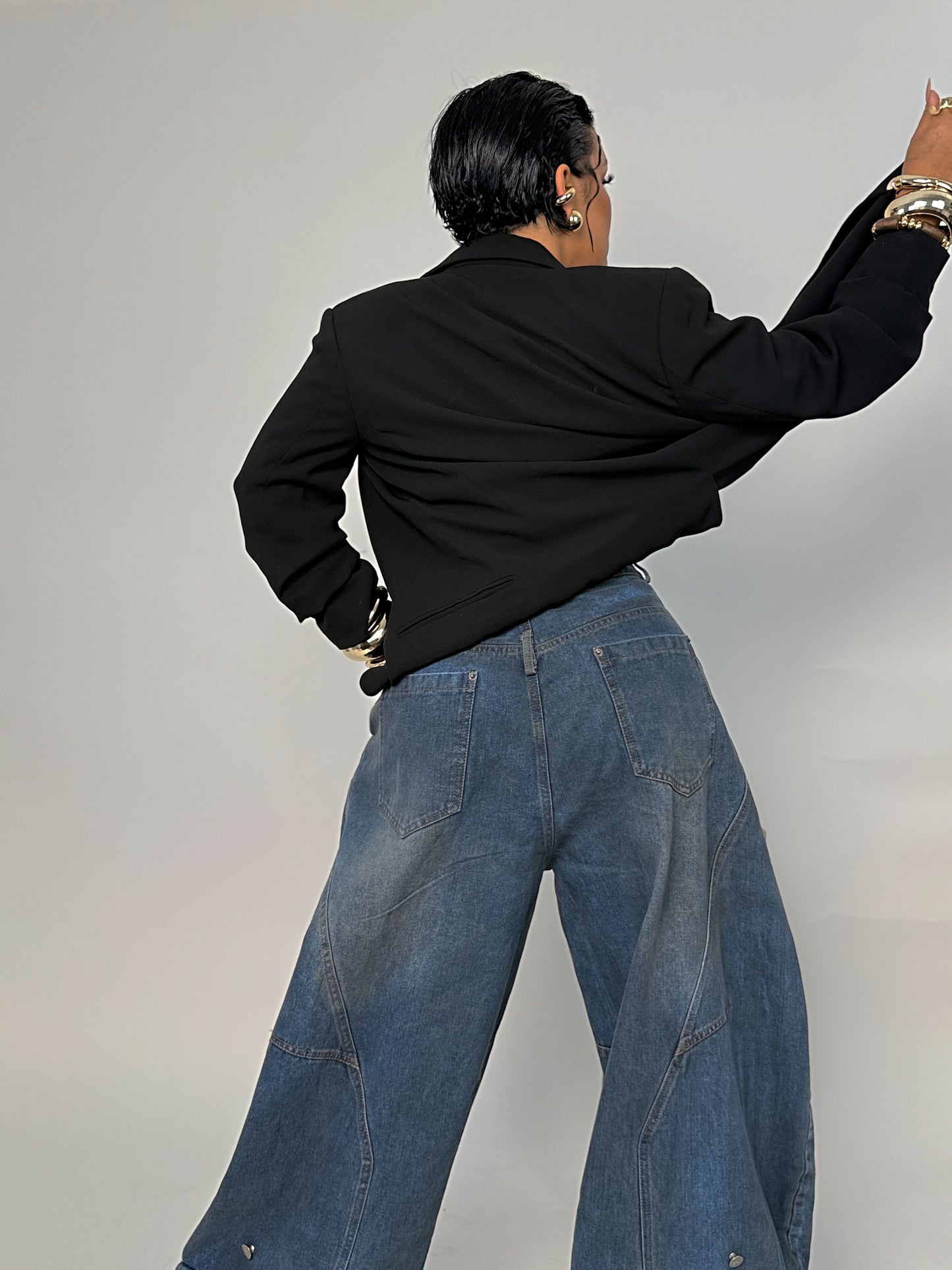 pantalon cargo wide leg