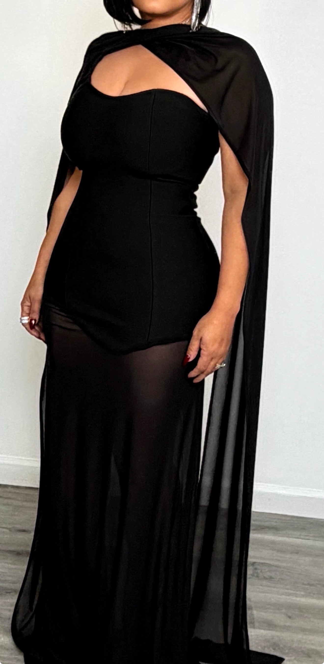 VESTIDO MIDNIGGHT CAPE