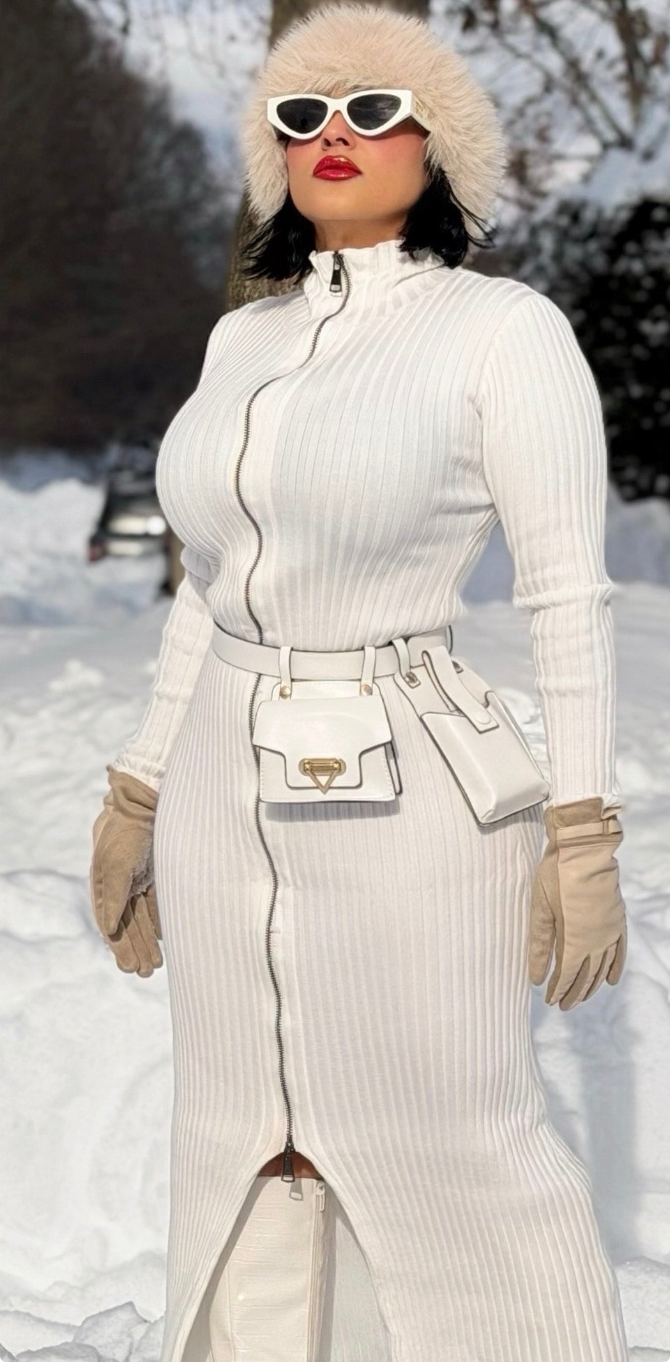 VESTIDO  POLAR CON BELT BAG